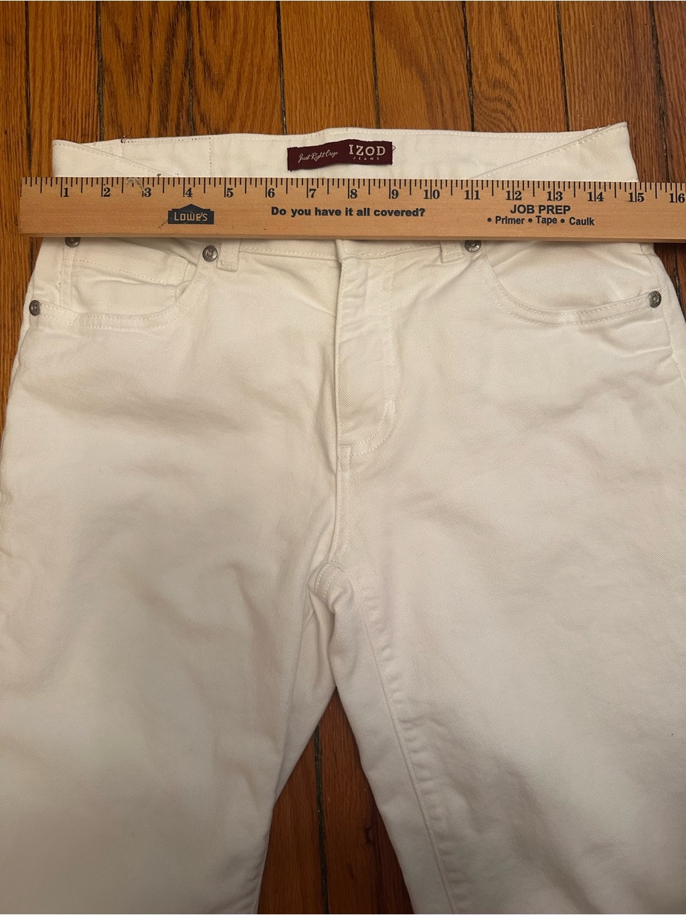 IZOD Just Right Crop White Stretch Crop Jeans Capris Size 8 Classic Summer  1161 - Picture 6 of 8